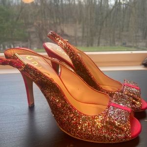 Pink Rainbow Glitter Heels - Unisa